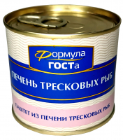 Печень тресковых рыб Формула ГОСТа, ж/б 220г, ГОСТ, Смак, Новосибирск